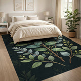 Botanical Mint Eucalyptus Leaves Rug
