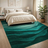 Teal Layered Sun Mountain Rug