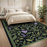 Purple Floral Vintage No. 11 Area Rug