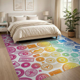 Tropical Pride Distressed Stamp Area Rug