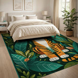 Cute Jungle Tiger Area Rug