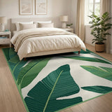 Lush Green Banana Leaf Area Rug