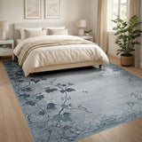 Teal Ivy Vine Area Rug