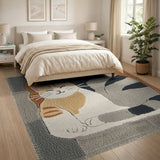 Cuddling Cats Tufted Area Rug