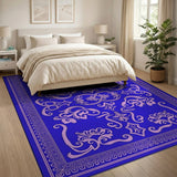 Purple Ornate Persian Floral Area Rug