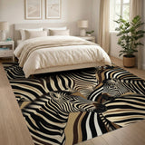 Overlapping Zebras Herd Area Rug