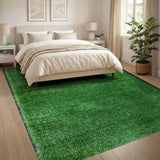 Lush Green Faux Turf Shag Area Rug