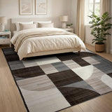 Geometric Modern Geometric Neutral Area Rug
