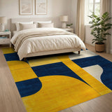 Geometric Modern Bold Yellow Geometric Area Rug