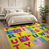 Colorful ABC Alphabet Kids Area Rug