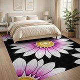 Pink Gerbera Daisy Floral Area Rug