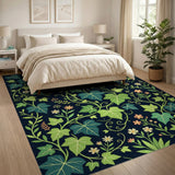 Lush Ivy Vine Floral Area Rug
