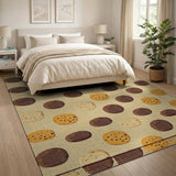Vintage Chocolate Chip Cookie Pattern Area Rug