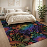 Vibrant Floral Fox Multi-Color Rug
