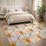 Orange Scarab Heritage Tribal Area Rug
