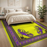 Purple Crab Coastal Area Rug