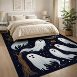Spooky Ghosts Pumpkins Halloween Area Rug