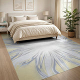Ethereal Radiant Bloom Yellow Area Rug