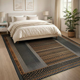 Tribal Polka Dot Stripe Woven Area Rug