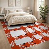 Geometric Modern Bold Red Geometric Modern Area Rug