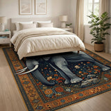 Cosmic Elephant Persian Area Rug