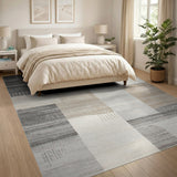 Geometric Modern Grey Modern Abstract Grey Geometric Area Rug