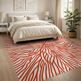 Radiant Red Wave Stripe Area Rug