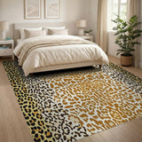 Wild Leopard Print Area Rug