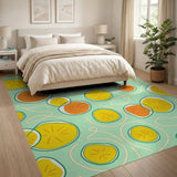 Vibrant Citrus Fruit Slice Pattern Rug