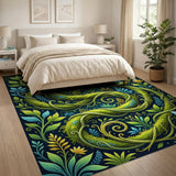 Lush Mossy Vine Floral Area Rug