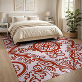 Elegant Red Persian Medallion Rug