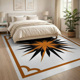Bold Orange Starburst Southwestern Rug