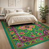 Heritage Tribal Vibrant Green Heritage Tribal Area Rug