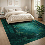 Moonlit Enchanted Forest Area Rug