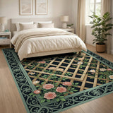 Vintage Rose Trellis Area Rug