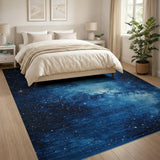 Deep Space Nebula Blue Area Rug