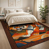 Prowling Tiger Savanna Sunset Rug