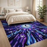 Purple Cosmic Moon Radiance Area Rug