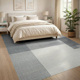 Black White Geometric Grid No. 22 Area Rug