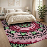 Vibrant Pink Mandala Area Rug