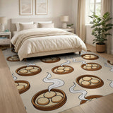 Steamy Bao Bun Bamboo Steamer Pattern Area Rug