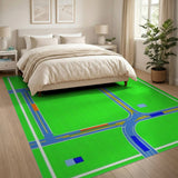Kids' Toy Car Road Map Play Rug
