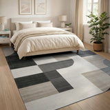 Geometric Modern Modern Geometric Neutral Area Rug
