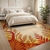 Orange Autumn Foliage Arch Area Rug