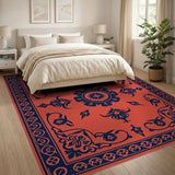 Traditional Persian Red Vibrant Red Persian Medallion Area Rug