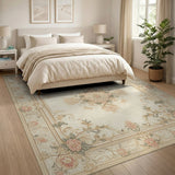 Elegant Floral Medallion Area Rug