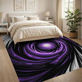 Purple Vortex Spiral Area Rug