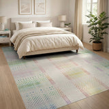 Vibrant Multi-Color Polka Dot Geometric Area Rug
