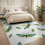 Whimsical Butterfly Leaf Area Rug