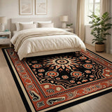 Red Red Star Medallion Persian Area Rug